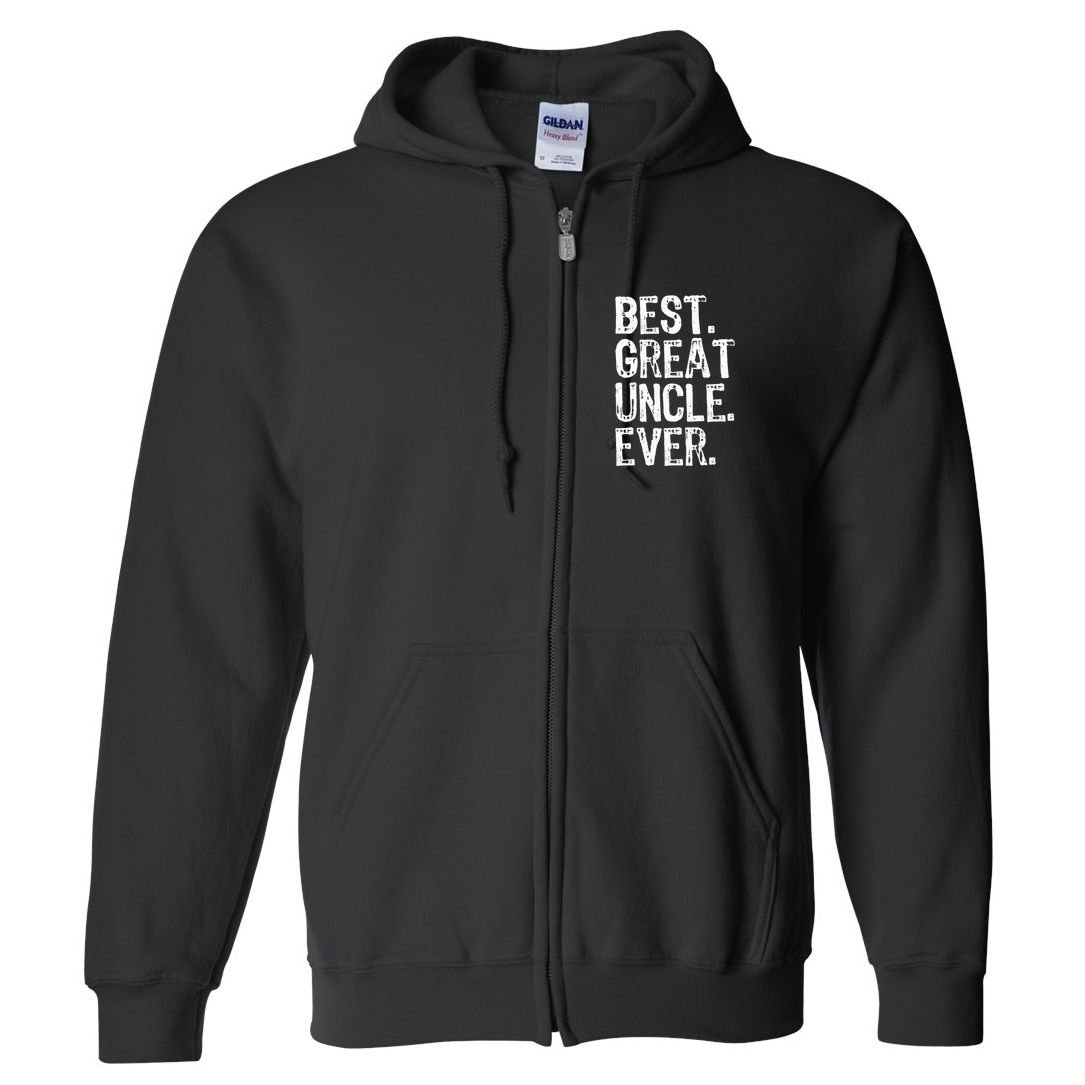 Family Cool Funny Best Great Uncle Ever Full Zip Hoodie