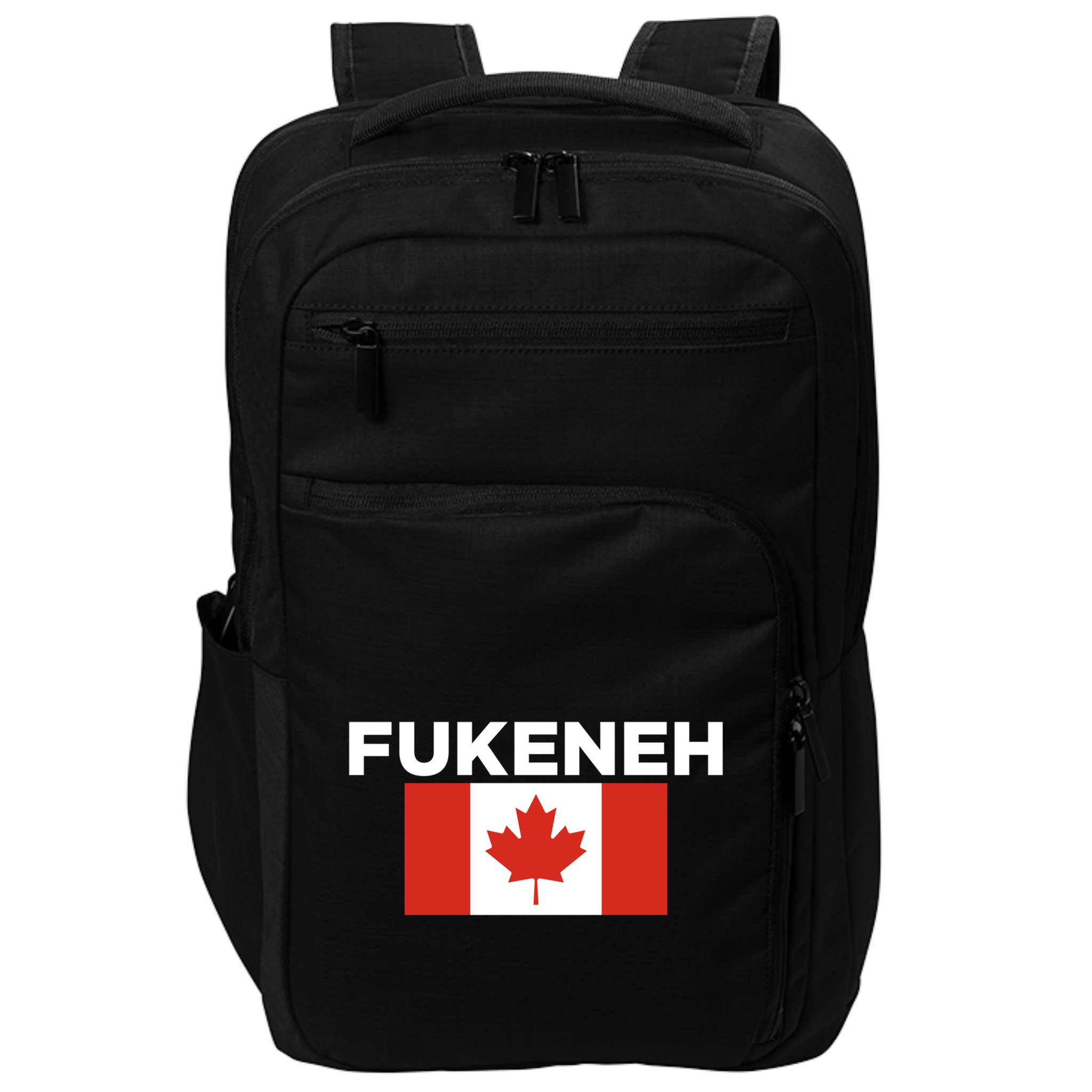 Fukeneh Canada Flag Humorous Fun Slang Accent Gift Impact Tech Backpack