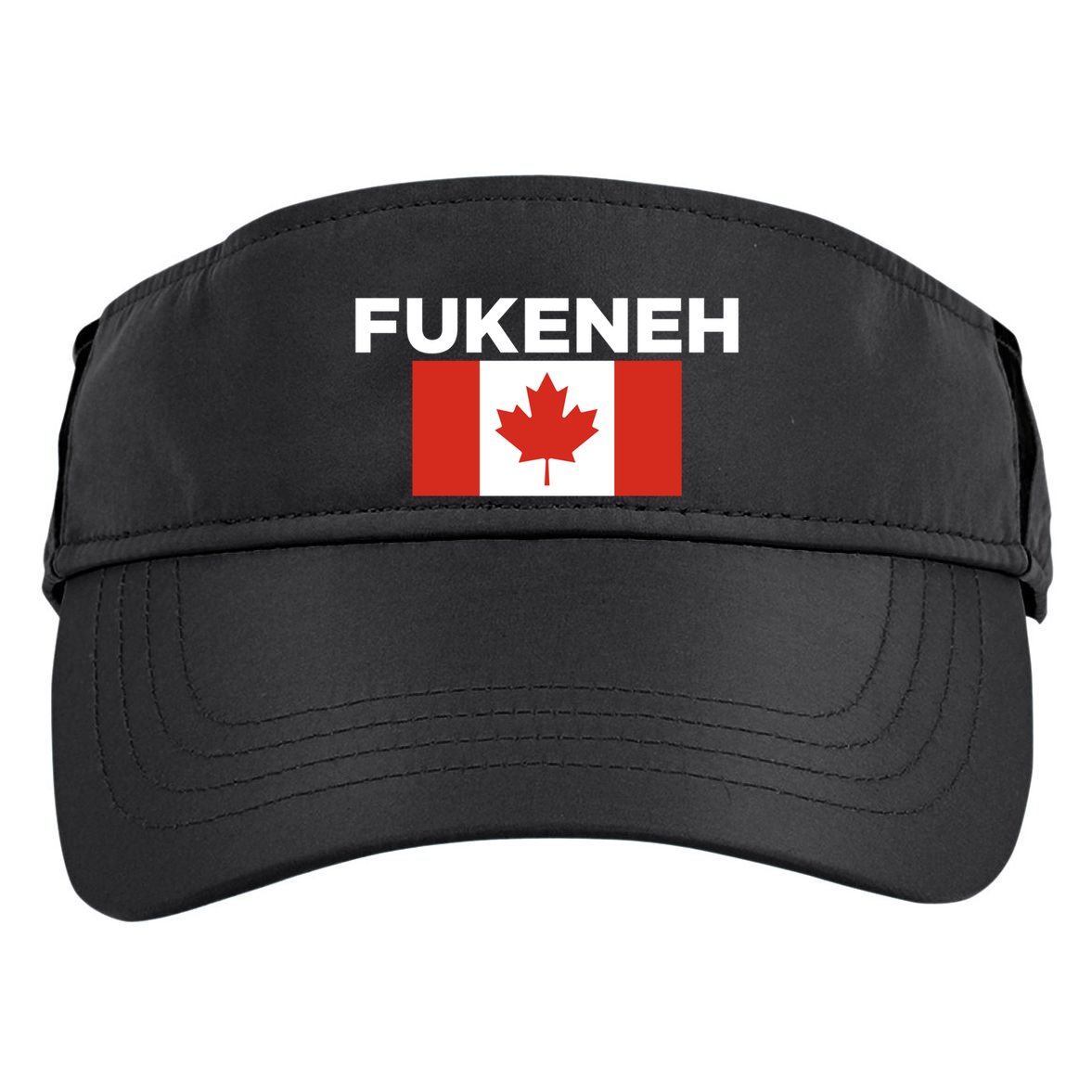 Fukeneh Canada Flag Humorous Fun Slang Accent Gift Adult Drive Performance Visor