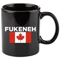Fukeneh Canada Flag Humorous Fun Slang Accent Gift 11oz C Handle Ceramic Mug