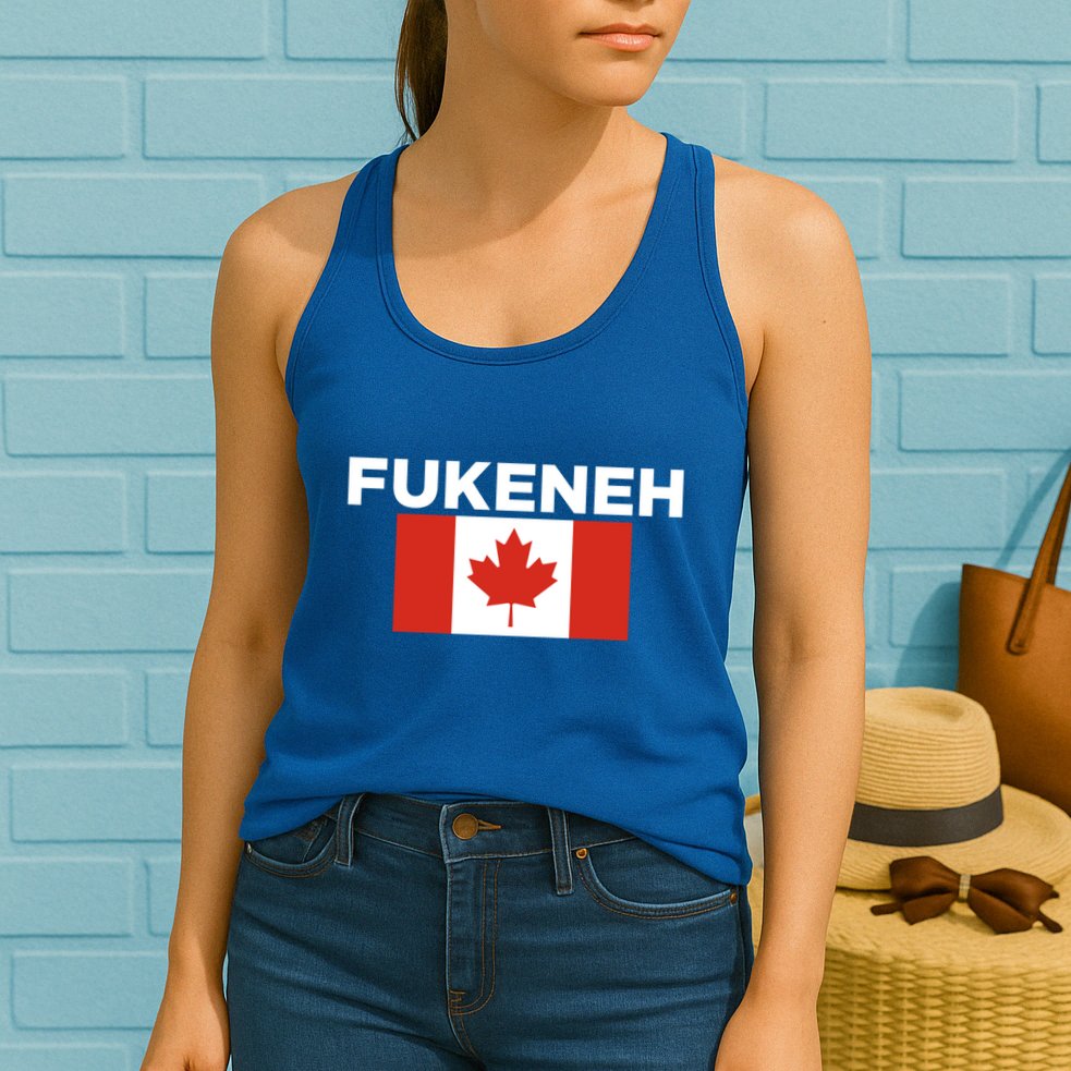 Fukeneh Canada Flag Humorous Fun Slang Accent Gift Womens Tank Top