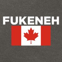 Fukeneh Canada Flag Humorous Fun Slang Accent Gift Cotton Canvas Backpack