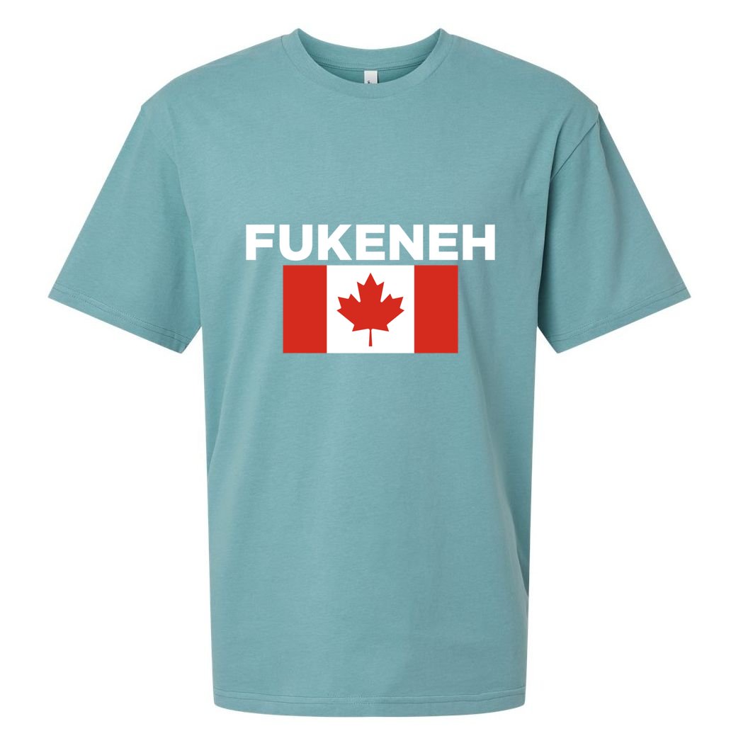 Fukeneh Canada Flag Humorous Fun Slang Accent Gift Sueded Cloud Jersey T-Shirt