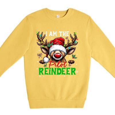 Funny Christmas Family Matching IM The Pilot Reindeer Gift Premium Crewneck Sweatshirt