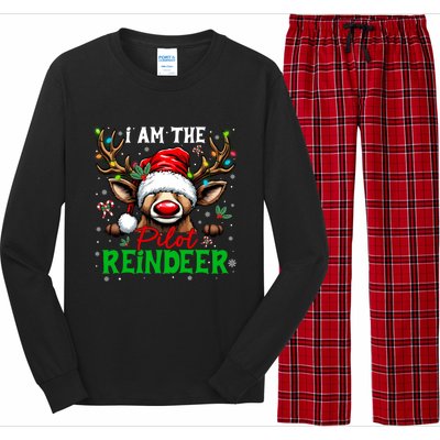 Funny Christmas Family Matching IM The Pilot Reindeer Gift Long Sleeve Pajama Set