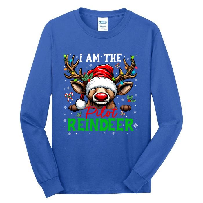 Funny Christmas Family Matching IM The Pilot Reindeer Gift Tall Long Sleeve T-Shirt