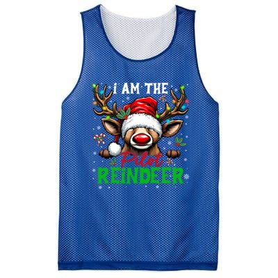 Funny Christmas Family Matching IM The Pilot Reindeer Gift Mesh Reversible Basketball Jersey Tank