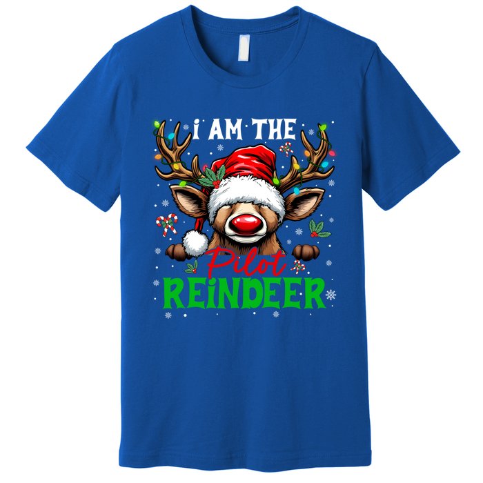 Funny Christmas Family Matching IM The Pilot Reindeer Gift Premium T-Shirt