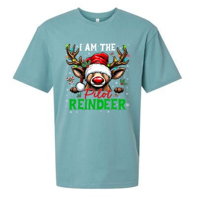 Funny Christmas Family Matching IM The Pilot Reindeer Gift Sueded Cloud Jersey T-Shirt