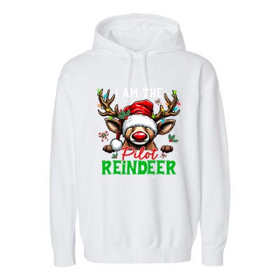 Funny Christmas Family Matching IM The Pilot Reindeer Gift Garment-Dyed Fleece Hoodie