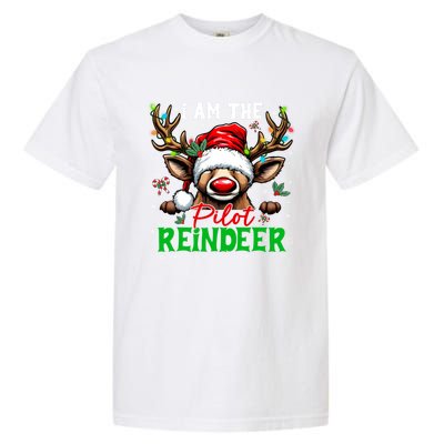 Funny Christmas Family Matching IM The Pilot Reindeer Gift Garment-Dyed Heavyweight T-Shirt