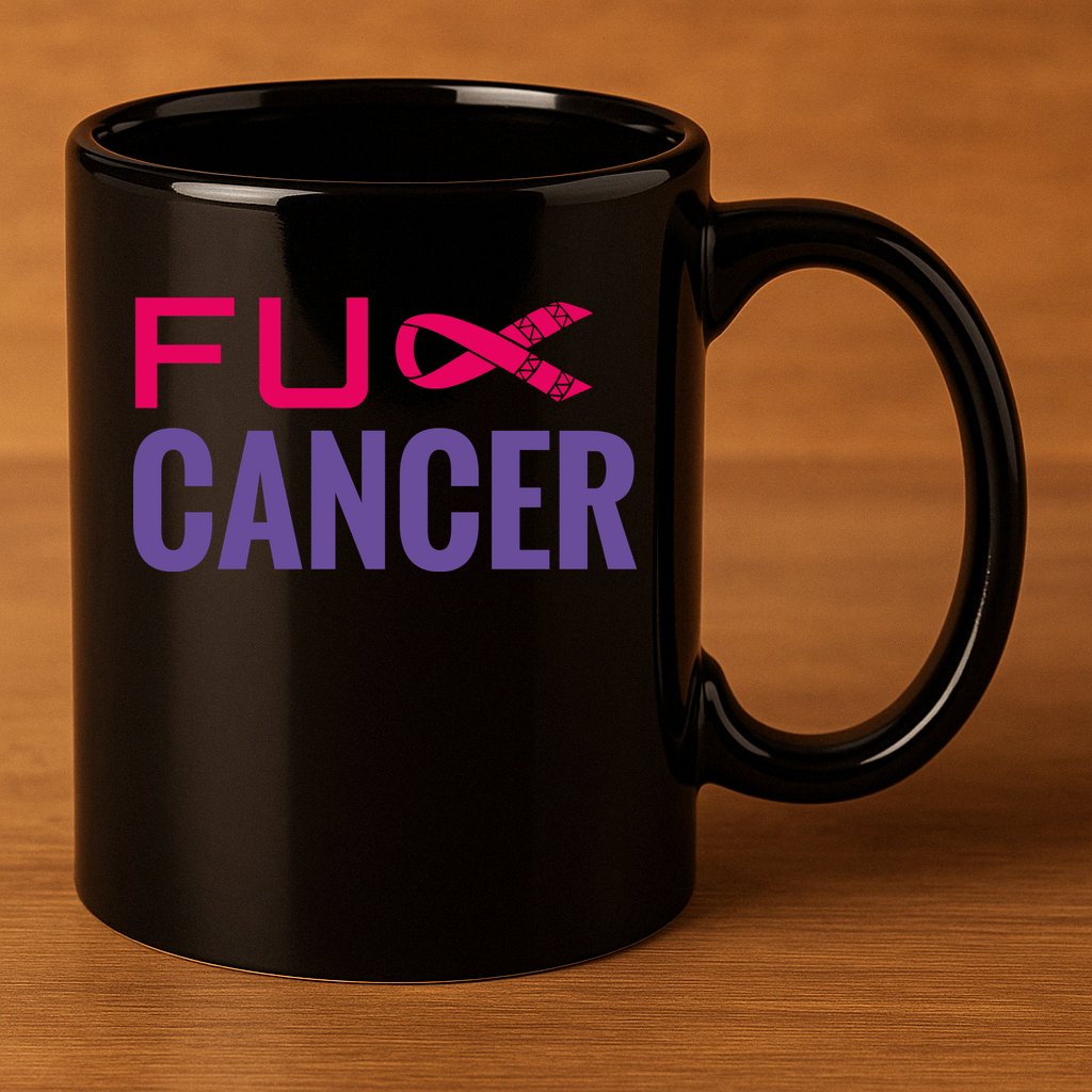 F Cancer 11oz C Handle Ceramic Mug