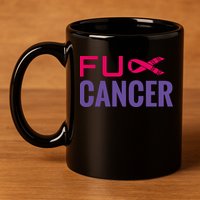 F Cancer 11oz C Handle Ceramic Mug