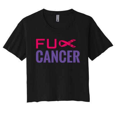 F Cancer Women's Crop Top Tee