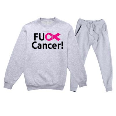 Fuck Cancer Premium Crewneck Sweatsuit Set