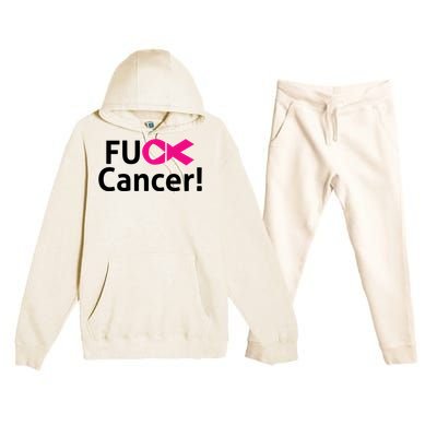 Fuck Cancer Premium Hooded Sweatsuit Set