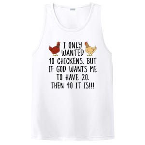 Funny Chicken For Wo I Only Wanted 10 Chickens PosiCharge Competitor Tank