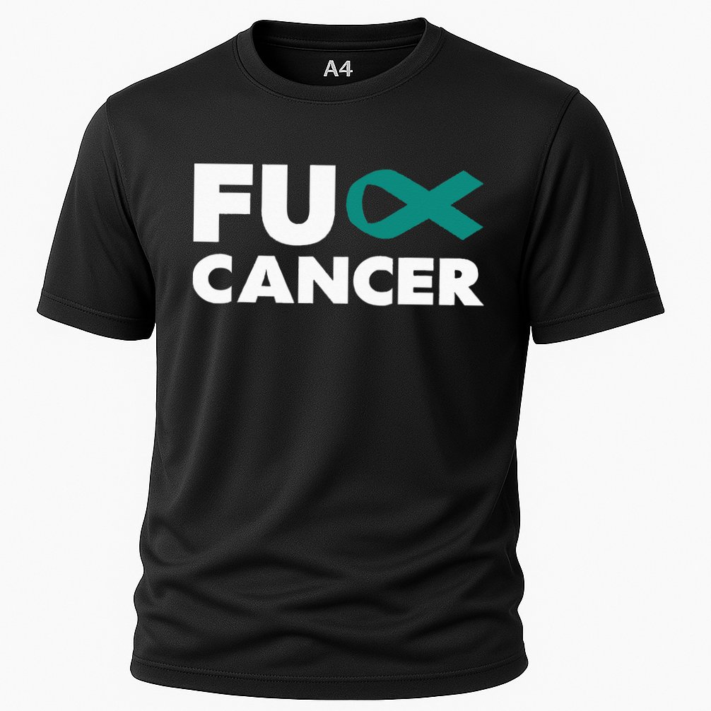 Fuck Cancer Fuck Ovarian Cancer Awareness Cooling Performance Crew T-Shirt