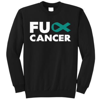 Fuck Cancer Fuck Ovarian Cancer Awareness Sweatshirt