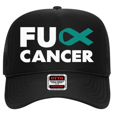 Fuck Cancer Fuck Ovarian Cancer Awareness Trucker Hat