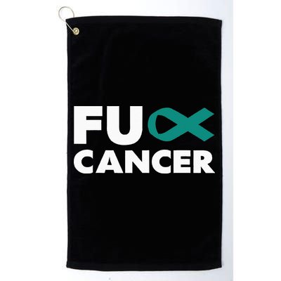 Fuck Cancer Fuck Ovarian Cancer Awareness Golf Towel