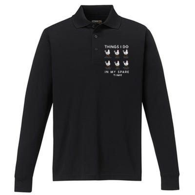 Funny Chicken Performance Long Sleeve Polo