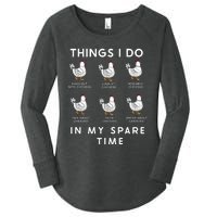 Funny Chicken Women's Perfect Tri Tunic Long Sleeve Shirt