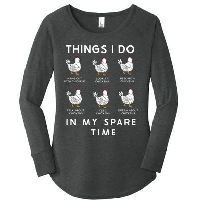 Funny Chicken Women's Perfect Tri Tunic Long Sleeve Shirt