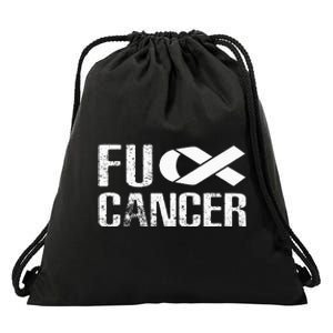 Fuck Cancer Fu Cancer Tcancer Awareness Drawstring Bag