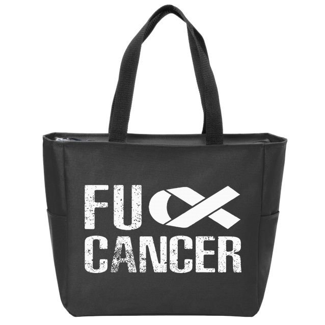 Fuck Cancer Fu Cancer Tcancer Awareness Zip Tote Bag