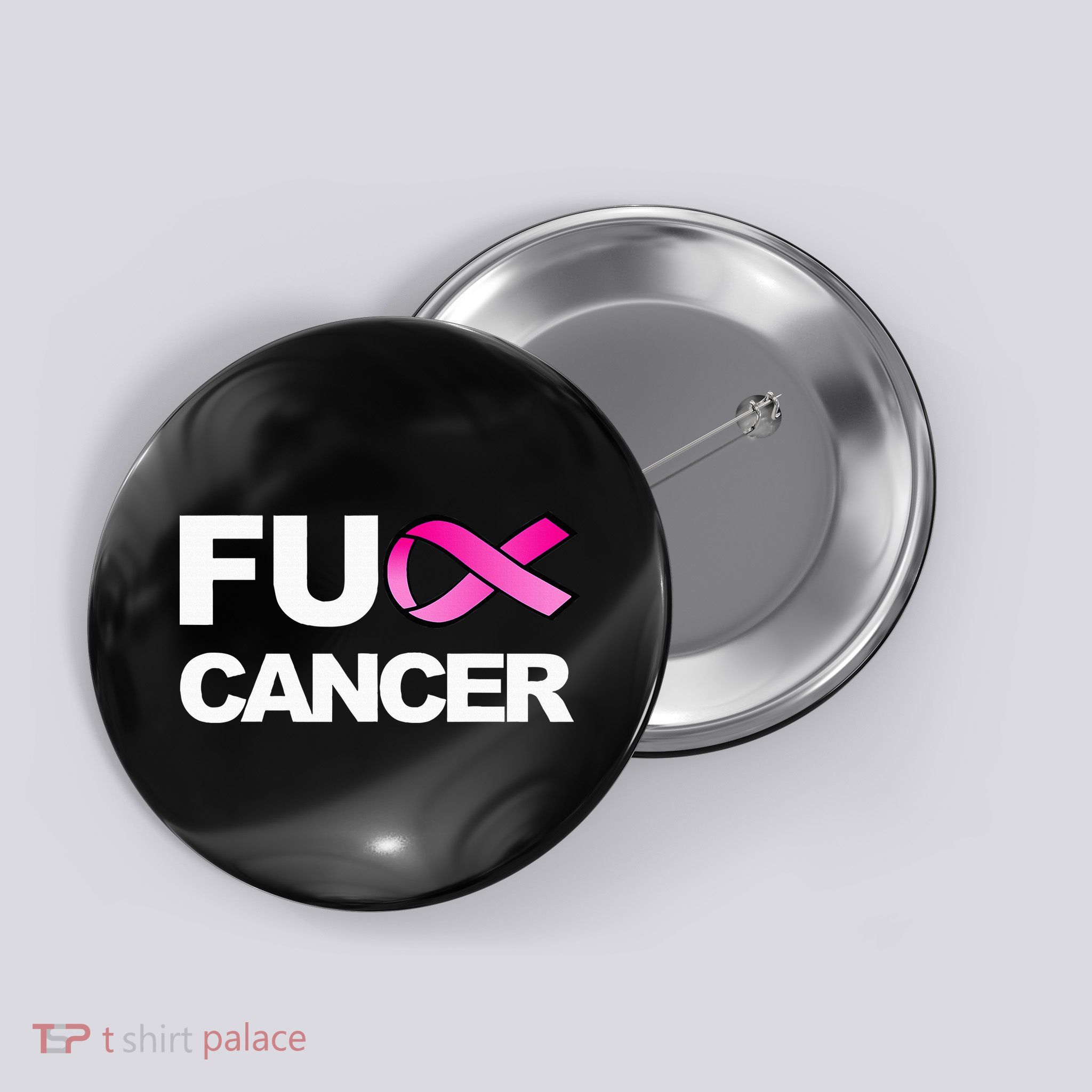 Fuck Cancer For Breast Cancer Awareness Button
