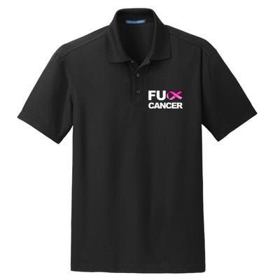 Fuck Cancer For Breast Cancer Awareness Dry Zone Grid Polo