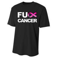 Fuck Cancer For Breast Cancer Awareness Performance Sprint T-Shirt