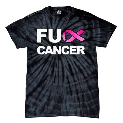 Fuck Cancer For Breast Cancer Awareness Tie-Dye T-Shirt