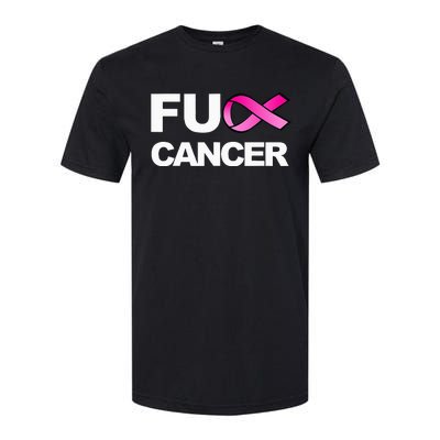 Fuck Cancer For Breast Cancer Awareness Softstyle CVC T-Shirt