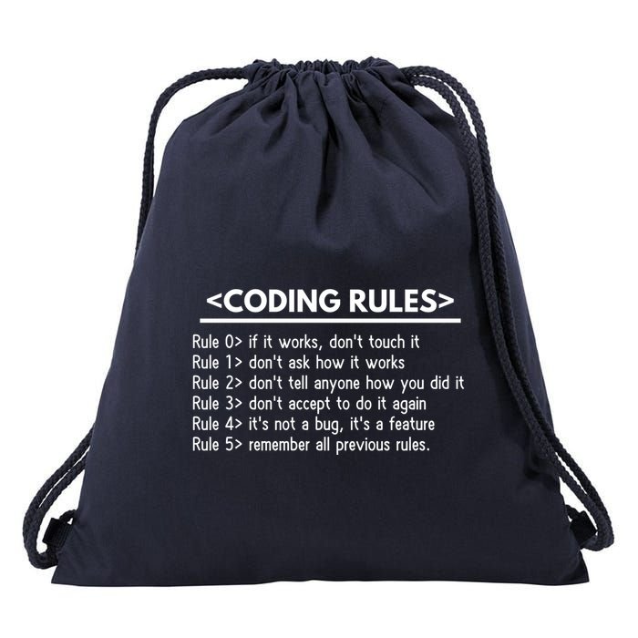 Funny Coding Drawstring Bag