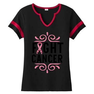 Fight Cancer Ladies Halftime Notch Neck Tee