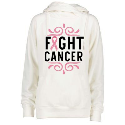 Fight Cancer Womens Funnel Neck Pullover Hood