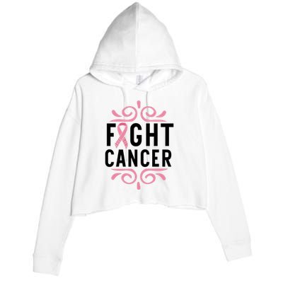 Fight Cancer Crop Fleece Hoodie