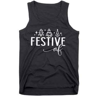 Funny Christmas Festive Af Tank Top