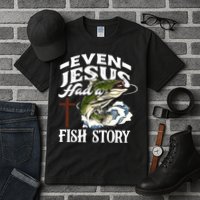 Funny Christian Fisherman Even Jesus Had A Fish Story Tall T-Shirt