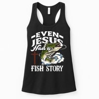 Funny Christian Fisherman Even Jesus Had A Fish Story Womens Tank Top