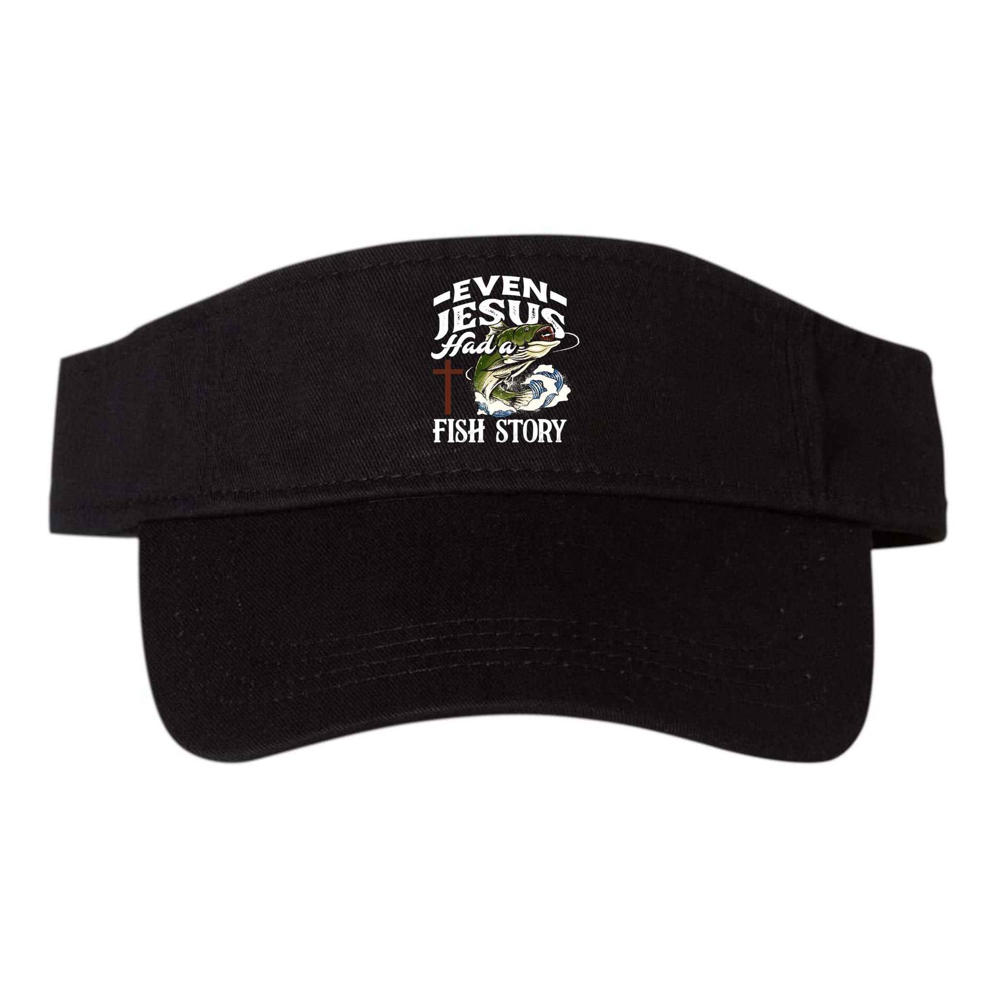 Funny Christian Fisherman Even Jesus Had A Fish Story Visor