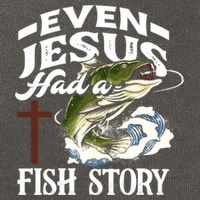 Funny Christian Fisherman Even Jesus Had A Fish Story Cotton Canvas Backpack