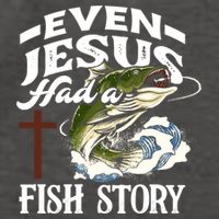 Funny Christian Fisherman Even Jesus Had A Fish Story Vector Backpack