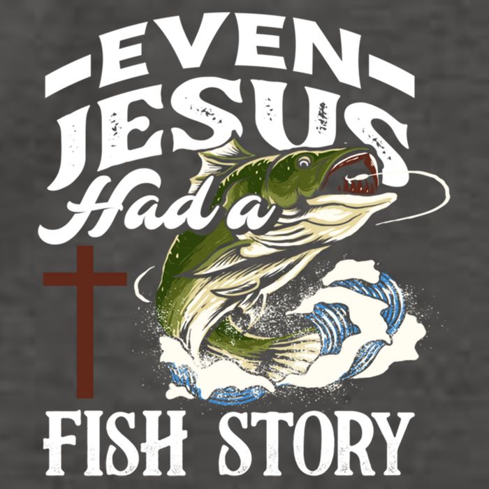 Funny Christian Fisherman Even Jesus Had A Fish Story Vector Backpack