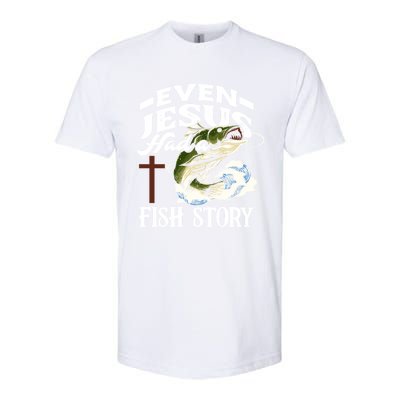 Funny Christian Fisherman Even Jesus Had A Fish Story Softstyle CVC T-Shirt