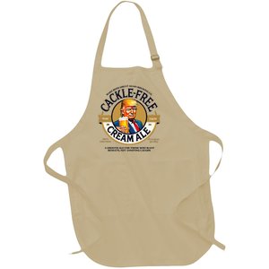 Funny Cackle Free Cream Ale Beer Pun For Trump Support Full-Length Apron With Pockets