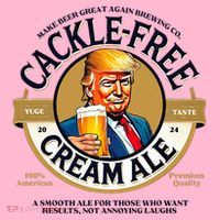 Funny Cackle Free Cream Ale Beer Pun For Trump Support Kids T-Shirt