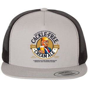 Funny Cackle Free Cream Ale Beer Pun For Trump Support Flat Bill Trucker Hat